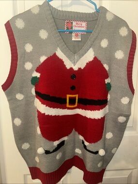 Christmas sweater Santa Vest XL